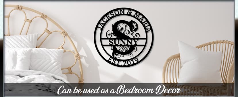 Custom Signs Outdoor Metal, Personalized Name Sign, Family Last Name Sign Home Decor, Initial Monogram Wall Metal Art, Customized Wedding Christmas Housewarming Gifts