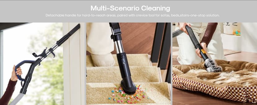 Eureka Upright Vacuum Cleaner for Carpet and Hard Floor,Powerful Vacuum with Dual Cyclone Suction,Swivel Steering,Anti-Tangle,Large Dust Cup,NEU612BL, Blue