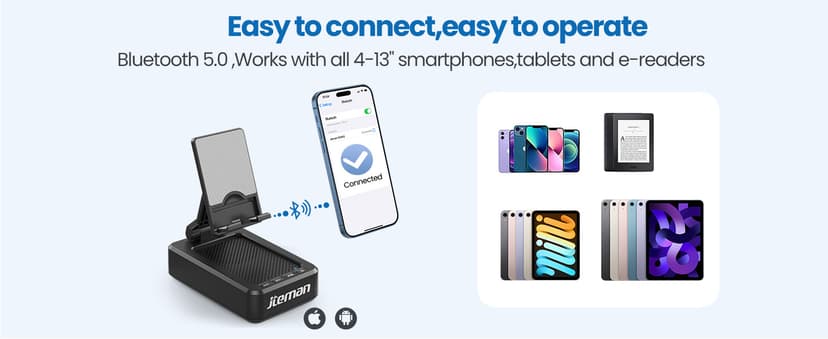 Cell Phone Stand with Wireless Bluetooth Speaker and Anti-Slip Base HD Surround Sound Perfect for Home and Outdoors with Bluetooth Speaker for Desk Compatible with iPhone/ipad/Samsung Galaxy