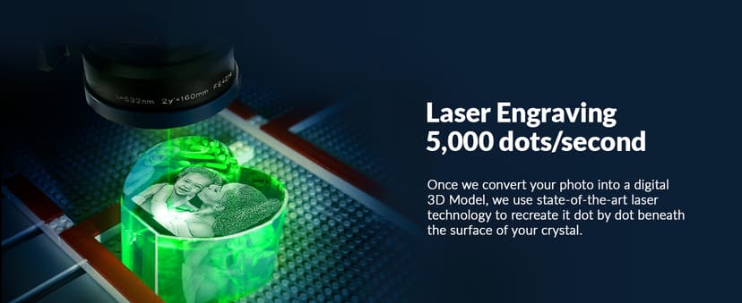 ArtPix 3D Crystal Photo, Personalized Gifts for Women, Wife, Men, Mom, Father, Her, Him, Dad, Grandpa, Great Customized Gift with Your Own Photo, Custom Glass 3D Laser Etched Picture Wedding - Heart