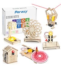 Poraxy 4 in 1 STEM Kits for Kids Age 8-10, Science STEM Projects for Kids 8-12, 3D Puzzles, Educational Craft Building Toys 8-13, Christmas Birthday Gifts for Girls Boys 6 7 8 9 10 11 12 13 Year Old