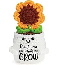MBL Sunflower Christmas for Women Teacher - Thank You Appreciation Emotional Inspirational Support Crochet Sunflowers Gifts for Men Coworker Boss Lady Friend Thanksgiving Retirement Stocking Stuffers