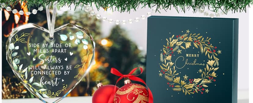 Gifts for Sister - Special 2025 Sister Ornaments for Christmas Tree Decoration, Perfect Sisters Gifts for Women, Unique Sisters Gift from Sister, Decorative Ornaments for Christmas Tree