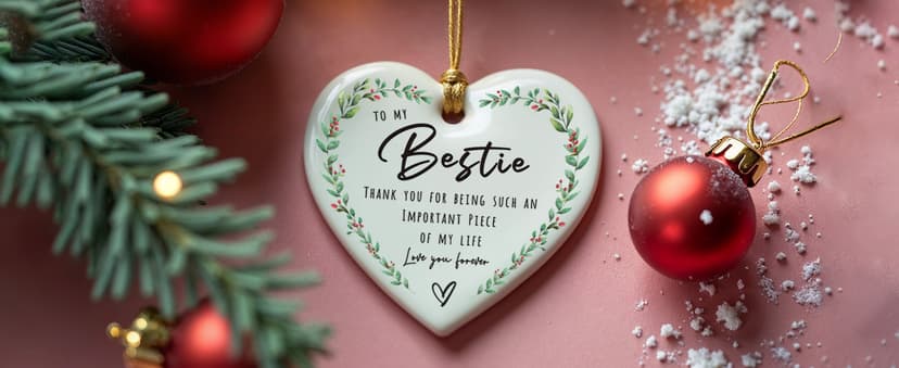Bestie Gifts for Women Friendship, Best Friend Birthday Gift for Women, Thank You Ornaments, Appreciation Friendship Gifts for Best Friends Lady, BFFs Soul Sister, Bestie Stuff