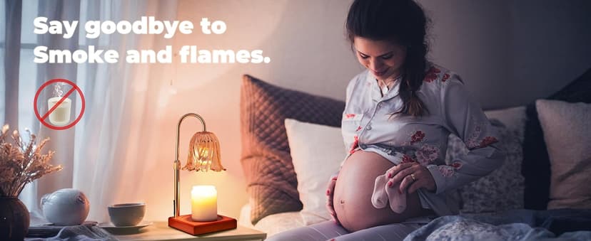 Candle Warmer Lamp with Timer Dimmable, Birthday Gifts for Women Mom, House Warming Gifts New Home Decor, Wax Melt Warmer for Jar Candles with 2 Bulbs