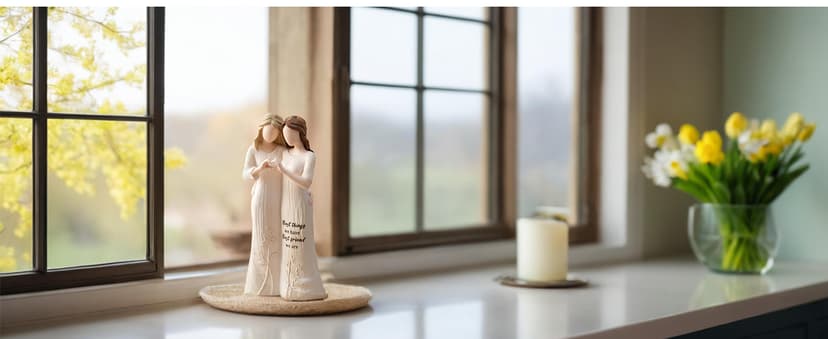 Best Friend Figurines - Friendship Bestie Gifts for Women - Christmas Birthday Gifts for Sisters from Sister