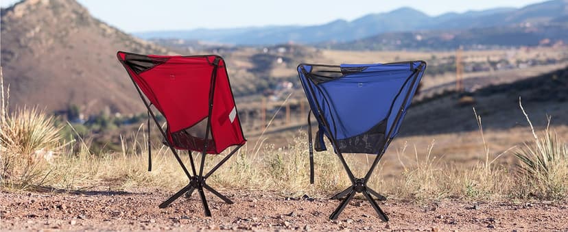 TCEK TCEK Portable High Back Camping Chair with Adjustable Height, Small Compact Outdoor Folding Chair for Adults Travel, Riselite Collapsible Lightweight Packable Camp Chairs, Easy Carry and Quick Setup