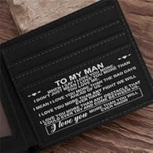 Kenon Personalized Leather Wallet For Man, Engraved RFID Blocking Bifold Stylish Black Wallet For Man Valentines Birthday Christmas Gifts