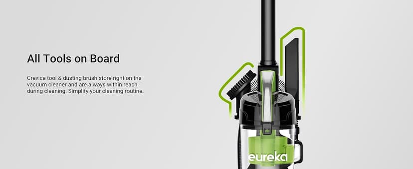 Eureka Airspeed Ultra-Lightweight Compact Bagless Upright Vacuum Cleaner, NEU10AE4, Green