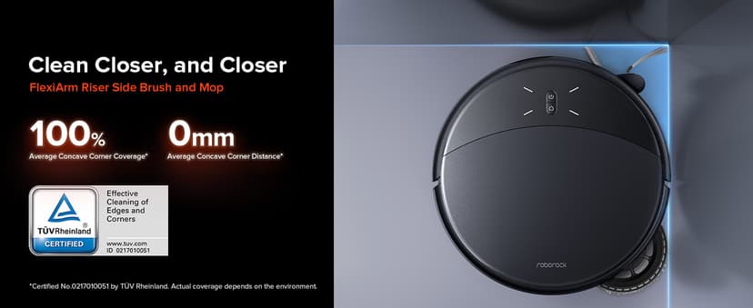 roborock Saros 10R Robot Vacuum and Mop, 22,000 Pa Suction, Zero-Tangling, 3.14’’ Ultra Slim, FlexiArm Riser Technology for Carpet & Floor, Corner & Edge Cleaning, Self-Emptying, Hot Air Drying, Black