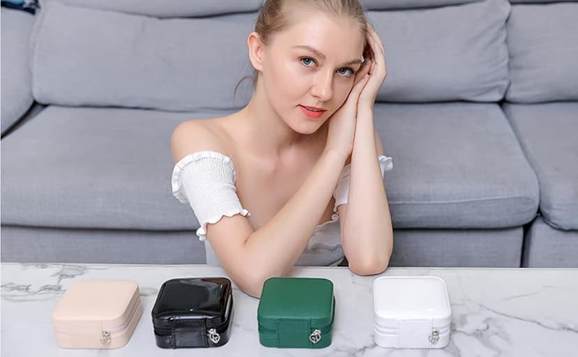 KElofoN Travel Jewelry Case and Organizer with Mirror - Gift for Women and Girls