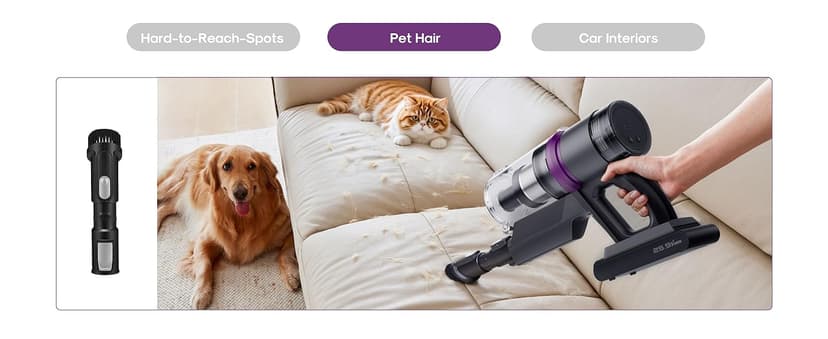 Eureka Cordless Vacuum Cleaner Lightweight, Stick Vacuum Rechargeable for Hardwood, Pet Hair, Black, ReactiClean 410