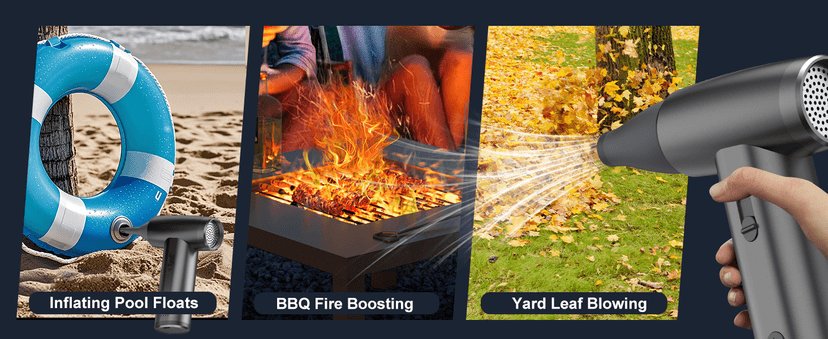 Metal Electric Compressed Air Duster, 300000RPM Brushless Motor with Stepless Speed, Rechargeable Cordless Mini Blower for Computer Keyboard Cleaning, Car Detailing, House and Outdoor Use(Black)