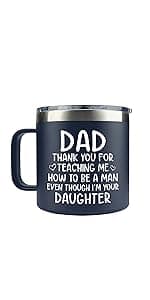Gifts for Dad from Daughter, Son - Father's Day Gifts for Dad, Men - Dads Birthday Gift Ideas, Happy Birthday gifts for Dads, Fathers - Best Dad Ever Gift, Best dad Mug, 14 Oz Coffee Mug for dad