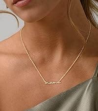 Moodear Mothers Day Gifts Mama Pendant Necklaces for Women - Dainty Small 18K Gold Plated Mom Necklace Non Tarnish Gift for Mom,New Mom Trendy