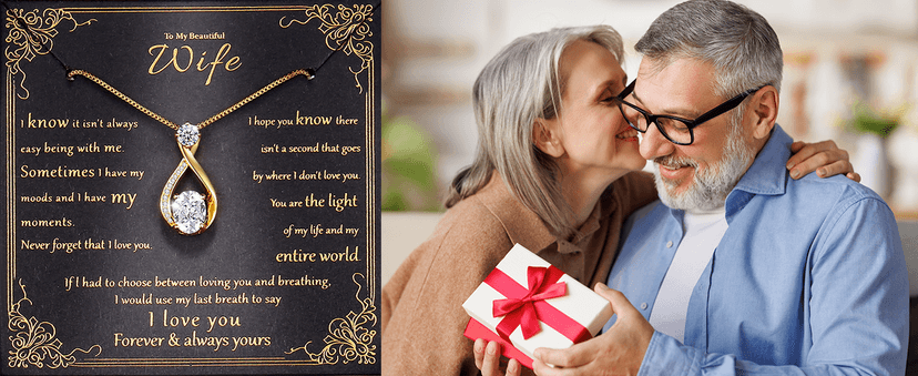 1.5CT Moissanite Infinity Pendant Necklace Anniversary Wedding Gifts for Women Wife Her S925 Sterling Silver 18K White Gold/Gold Filled Jewelry for Birthday Mothers Christmas Valentines Day