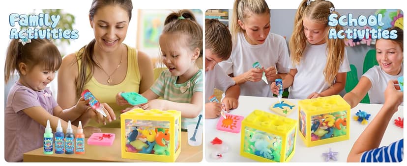 wookidel Magic Water Elf Toy Kit, Aqua Fairy Water Gel Kit with 20PCS Magic Gels and Animal Molds, Gift for Christmas, Easter, Birthday,Creative Art Craft Kits for Girls Boys 6 7 8 9 10 Year Old