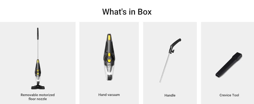 Eureka Blaze Stick Vacuum Cleaner, Powerful Suction 3-in-1 Small Handheld Vac with Filter for Hard Floor Lightweight Upright Home Pet Hair, Dark Black