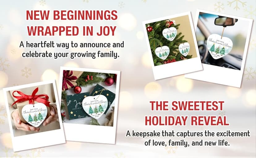 Pregnancy Ornament, Unique Pregnancy Gifts for Expecting 2026, Thoughtful Pregnant Ornaments for Mom Dad Wife Husband, Adorable Christmas Ornaments for Tree Decorations