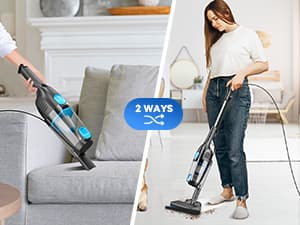 Vazone R6X Corded Stick Vacuum Cleaners for Home, 30Kpa Powerful Suction Stick Vacuum with 16Ft Cord, 2 in 1 Lightweight Handheld Vacuum Cleaner for Hardwood Floor Pet Hair