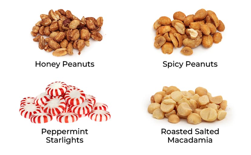 Christmas Gift Baskets - 6 Tier Indulgence Nuts Gift Basket Tower with Filled With Snacks & Nuts - Gourmet Food christmas Gift for Men & Women.