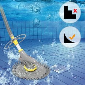 (2024 Upgrade) VINGLI Pool Vacuum Cleaner Automatic Sweeper Swimming Pool Creepy Vacuum (Grey)