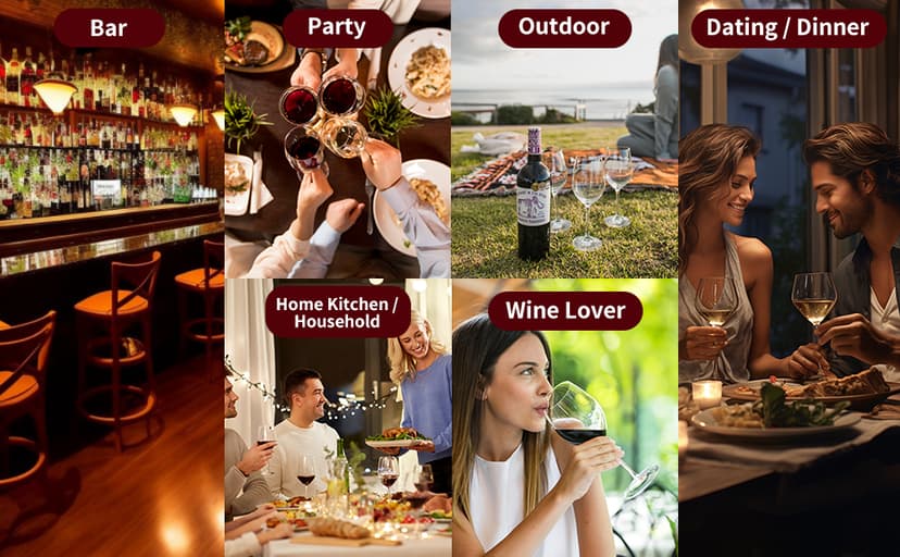 Air Pressure Wine Bottle Opener with Foil Cutter, Wine Aerator Pourer, 2 Vacuum Wine Stoppers, Storage Base (6 PCS), Corkscrew Wine Opener, The Best Wine gifts for Wine Lovers