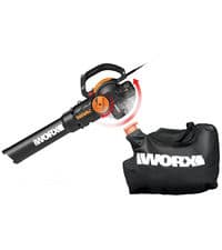 WORX WG509 12 Amp Trivac, 3 in 1 Electric Leaf Blower, Leaf Vacuum & Leaf Mulcher for Lawn Care