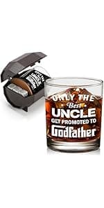 Prescription Whiskey Glass, Funny Rocks Glass & Bourbon Barrel Set for Brother Boyfriend Father Husband Coworker on Christmas & Birthday, White Elephant Cool Gag Gifts for Men