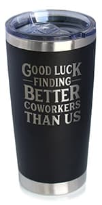 Good Luck Finding Better Friends Than Us - Stemless Wine Glass - Funny Farewell Gift For Best Friend Moving Away - Large 17 Oz Glasses