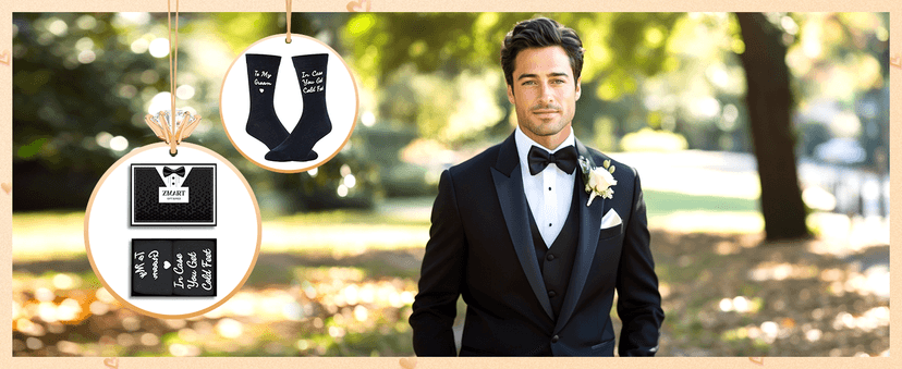 Zmart Wedding Gifts for Groom - Wedding Socks for Men, Engaged Socks, Groom Gifts from Bride