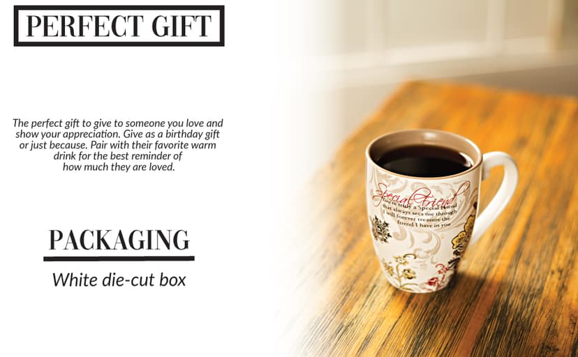 Pavilion Coffee Mugs - Mark My Words Special Friend Mug with "You're Truly A Special Friend" Text Design - Ceramic Coffee Cup for Friends, Microwave & Dishwasher Compatible - Multicolor, 20 oz