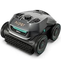 AIPER Cordless Robotic Pool Cleaner, Pool Vacuum Lasts 90 Mins, LED Indicator, Self-Parking, Ideal for Above-Ground Flat Pool up to 860 sq.ft