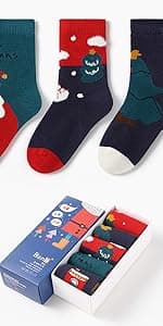 Baby Christmas socks 4 Pack 3-6 -12-18-24 months for boy girl babies Infant cotton fuzzy sock Gifts
