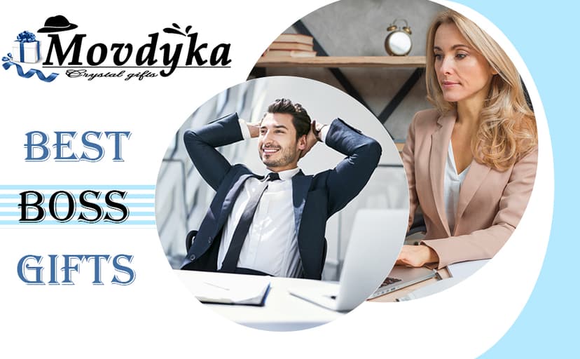 Movdyka Boss Gifts for Men Women Best Going Away Retirement Appreciation Gifts for Boss Lady Crystal Office Decor Plaque Gifts Boss Day Birthday to My Boss, Clear
