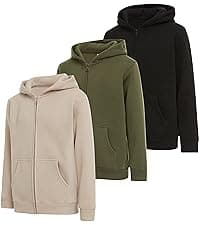 PURE CHAMP Mens 3 Pack Fleece Active Athletic Workout Jogger Sweatpants for Men with Zipper Pocket and Drawstring Size S-3XL