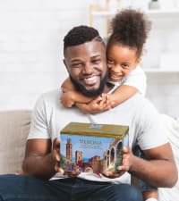 Matilde Vicenzi Roma Cookie Gift Tin - Italian Pastries & Cookies in Individually Wrapped Trays - Bakery Dessert Gifts For Birthdays, Thank You, Get Well and Every Special Occassion - Puff Pastry, Assorted Cookies in Italian Design Gift Tin 32.5oz (920g)