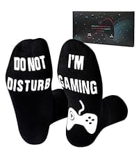 Nucinzua Birthday Gifts For Men,Do Not Disturb Im Gaming Socks for Men,Gamer,Teen Boys Gifts,Christmas Stocking Stuffers