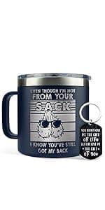 Bonus Dad Gifts - Step Dad Gifts From Daughter, Son, Kids - 20 Oz Tumbler & Keychain Funny Stepdad Gift - Christmas Father Day, Birthday Gift For Stepdad - Best Bonus Father Travel Coffee Mug