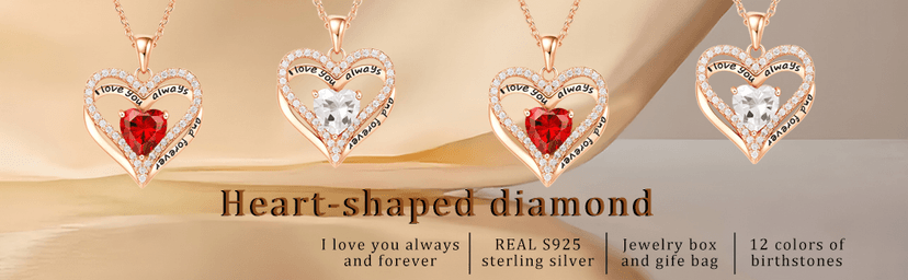 Preserved Red Rose Gift Box with Heart Necklace Eternal Real Rose Dainty Love Pendant Romantic Gift for Women on Anniversary, Birthday, Valentine’s Day