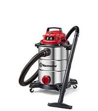 Vacmaster Vac EAV508S 1102 5-Gallon 3.5 Peak HP Premium Stainless Steel Ash Vacuum, Red Edition