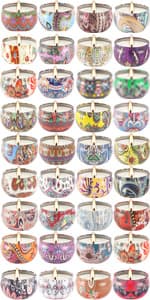 Scented Candles Gifts Set 16 Pack Soy Wax Travel Tin Jar Candles for Home 2.5 OZ for Mom for Christmas, Birthday, Thanksgiving, Mother's Day