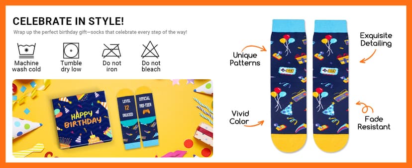 Girls Age 4-12 Birthday Gifts - Socks for Kids 4-12 Years Old, Birthday Gift Ideas for Boys and Girls