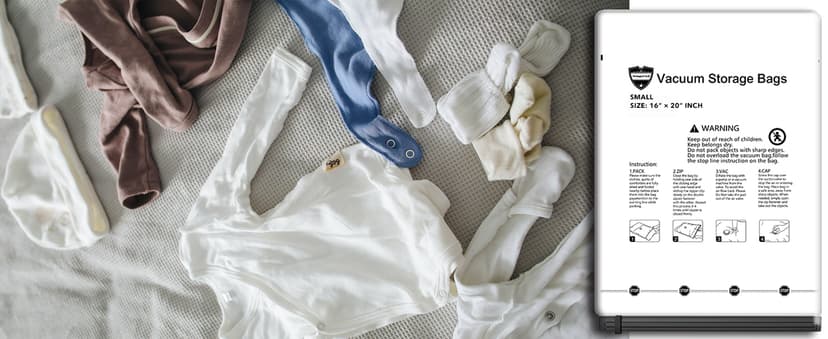 SUOCO 20 Combo Vacuum Storage Bags with Electric Pump, (4 Jumbo/4 Large/6 Medium/6 Small) Travel Clothes Space Saver Bags, Vacuum Seal Bags for Luggage Clothing Pillows Comforters Blankets