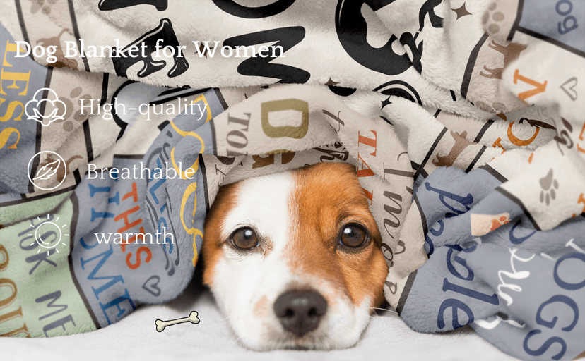 XALAZY Dog Mom Gifts for Women Blanket 50" X 60", Dog Mom Gifts for Dog Lovers& Owners, Best Dog Blanket Throw