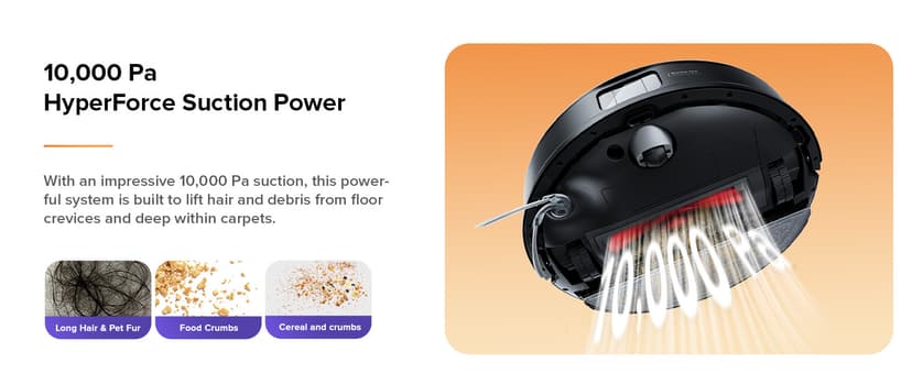 roborock Q10 S5+ Robot Vacuum and Mop, 10,000Pa Suction, Upgraded from Q8 max+, 70 Days Self-Emptying, Obstacle Avoidance, Sonic Mopping, Dual Anti-Tangle Design, Auto Mop Lifting, Ideal for Pet Hair