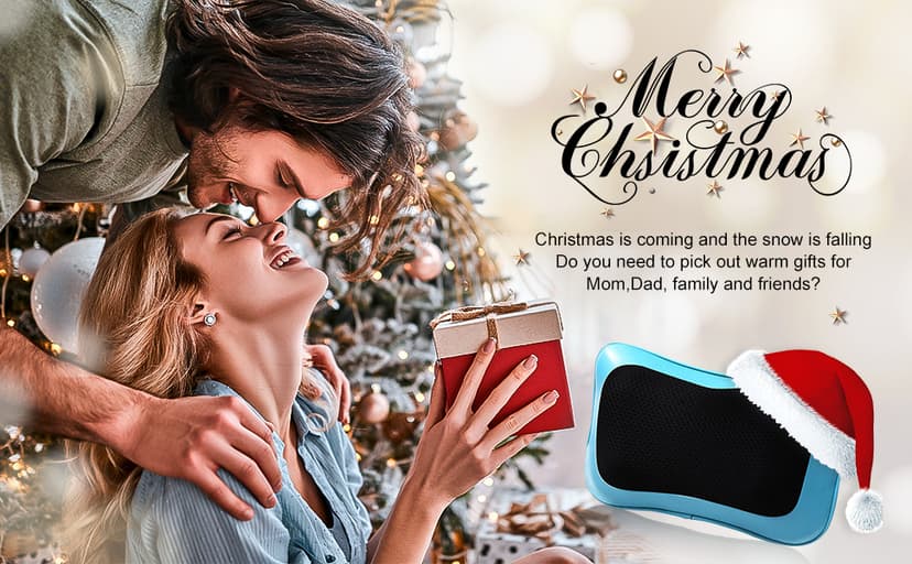 Mo Cuishle Electric Shiatsu Back Massager with Heat - Powerful 3D Kneading for Neck, Shoulder, Lower Back Pain Relief - Ergonomic Design for Home, Office, & Car - Gifts for Women, Men, Mom & Dad