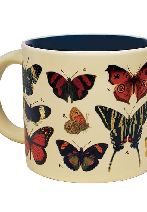 The Unemployed Philosophers Guild Birds on a Wire Heat Changing Mug - Add Coffee and Colorful Birds Appear, Comes in a Fun Box