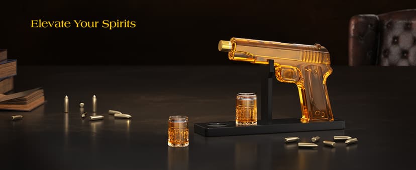 Gifts for Men Dad, Whiskey Decanter Set with 2 Glasses, Unique Gift for fathers day, Husband, Boyfriend, Brother, Anniversary Memorial Day Birthday Gift Ideas, Cool Drinking Accessories for Home Bar