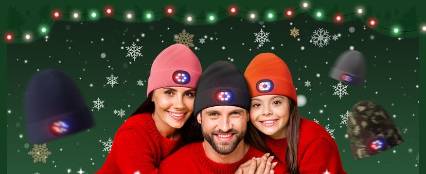 Unisex Beanie with The Light, Gifts for Men Women Husband Him